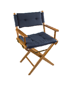 WHITECAP TEAK DIRECTOR'S CHAIR WITH NAVY CUSHION 61042
