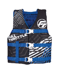 FULL THROTTLE YOUTH NYLON LIFE JACKET - BLUE/BLACK 112200-500-002-22