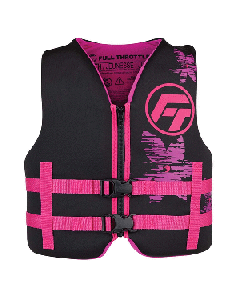 FULL THROTTLE YOUTH RAPID DRY LIFE JACKET - PINK/BLACK 142100-105-002-22