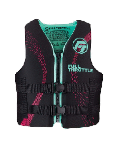 FULL THROTTLE ADULT RAPID DRY LIFE JACKET S/M - AQUA/BLACK 142100-505-030-22