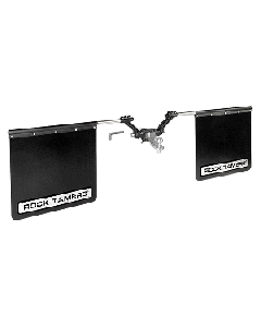 ROCK TAMERS 2.5" HUB MUDFLAP SYSTEM MATTE BLACK / STAINLESS 00110