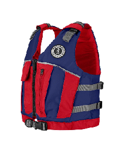 MUSTANG YOUTH REFLEX FOAM VEST 55-88 LBS NAVY-RED MV7030-80-0-216