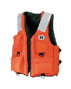 Mustang 4-Pocket Flotation Vest - Orange MV3128T2-2-S-216