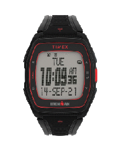 TIMEX IRONMAN T300 SILICONE STRAP WATCH BLACK / RED TW5M47500
