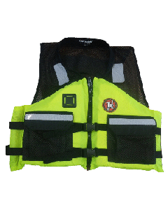 FIRST WATCH AV-5001 CREW VEST  - HI-VIS YELLOW AV-5001-HV-L/XL