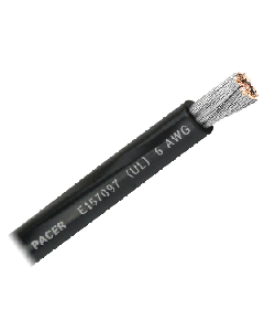 PACER BLACK 6 AWG BATTERY   CABLE SOLD BY THE FOOT WUL6BK-FT