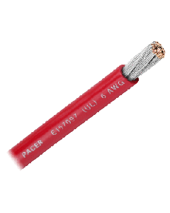 PACER RED 6 AWG BATTERY CABLE  SOLD BY THE FOOT WUL6RD-FT