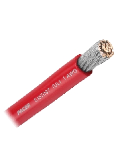PACER RED 1 AWG BATTERY CABLE  SOLD BY THE FOOT WUL1RD-FT