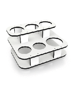 MAGMA SQUARE DOUBLE STACK SIDE CADDY PARTY TABLE T10-535