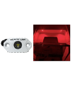 BLACK OAK MARINE ACCENT LIGHT RED LED WHITE HOUSING MAL-R