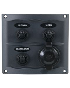 MARINCO_GUEST_AFI_NICRO_BEP SWITCH PANEL 3 GANG GRAY 900-3WPS