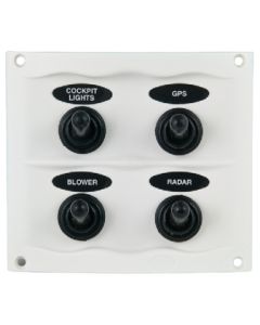 MARINCO_GUEST_AFI_NICRO_BEP SWITCH PANEL 4 GANG WHITE 900-4WPW