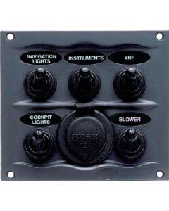 MARINCO_GUEST_AFI_NICRO_BEP SWITCH PANEL 5 GANG GRAY 900-5WPS