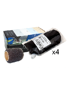 KiwiGrip 4 - 1 Liter Pouches - Black with 4" Roller