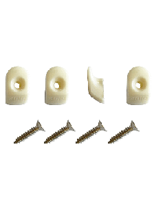 BLUE PERFORMANCE WHITE HOOKS AND SCREWS - 4 PIECES
