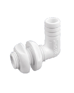 ATTWOOD 90 DEGREE PLASTIC THRU-HULL 1 1/8" ID WHITE
