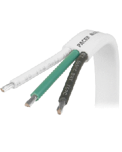 PACER WHITE TRIPLEX CABLE 6/3 BLACK, GREEN, WHITE
