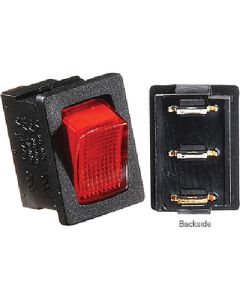 Rv Designer Switch-Ill Rocker 20A Blk W-Rd Rvd S481