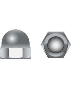 Seachoice Products 1/4-20 Cap Acor Nut Ss 100/Bg Scp 00588