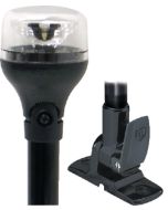 Attwood 5558-P12A7 12" 2NM LED All-Round Fold-Down Light with Lightarmor Base & Black Composite Pole ATT-5558P12A7