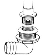 T-H Marine Livewell Drain 1 1/8 In Low Th THM TH1890T