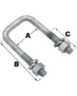 FULTYME RV SQ U 3/8-16X2-1/16X7-7/8 BULK 1090