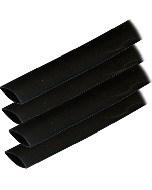 Ancor Heat Shrink Tubing 3/4" X 6" Black 4 Pack 8-2/0 Awg