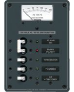 Blue Sea Systems Panel 120Vac Main+3 Pos Meter BLU 8043