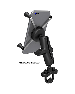 RAM Mount Handlebar Rail Mount w/Zinc Coated U-Bolt Base & Universal X-Grip® Large Phone/Phablet Cradle RAM-B-149Z-UN10U