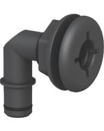 FLOW RITE 3/4 QL ELBO THRU-HULL BLK MA-027-QLB